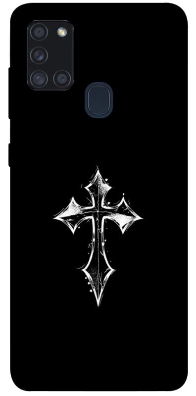 Чехол itsPrint Cross для Samsung Galaxy A21s, black, купить оптом с доставкой