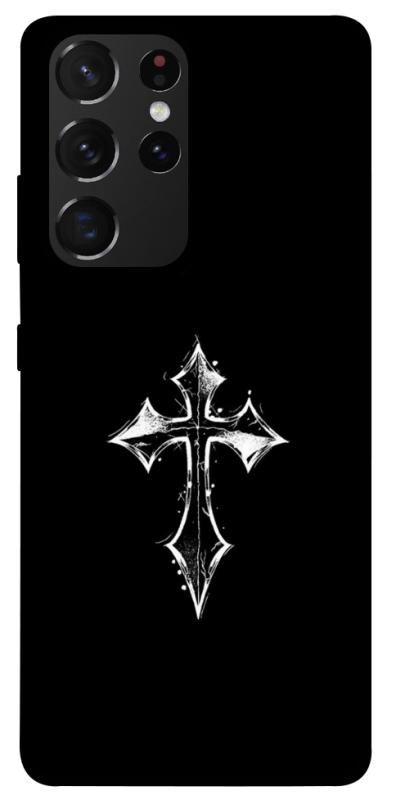Чохол itsPrint Cross для Samsung Galaxy S21 Ultra, black, купити оптом з доставкою