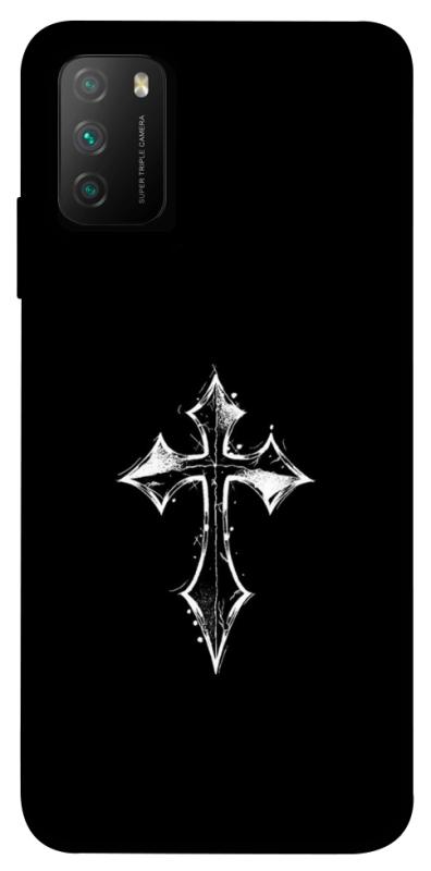 Чехол itsPrint Cross для Xiaomi Poco M3, black, купить оптом с доставкой