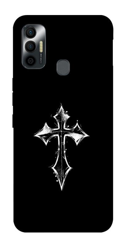 Чехол itsPrint Cross для TECNO Spark 7, black, купить оптом с доставкой
