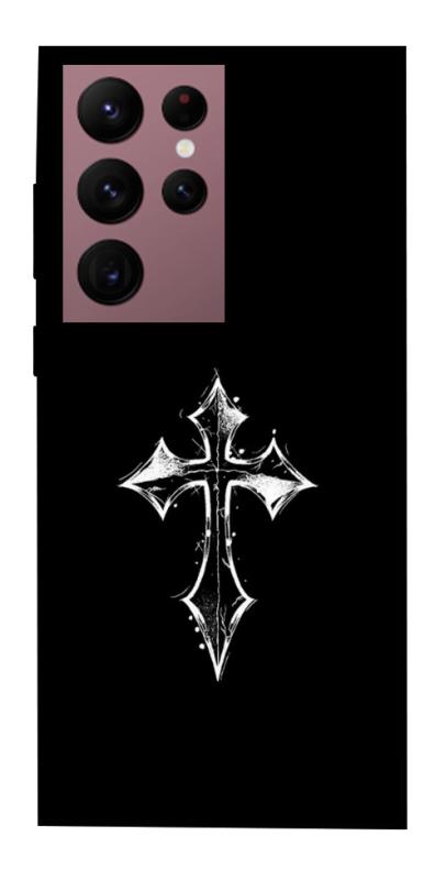 Чехол itsPrint Cross для Samsung Galaxy S22 Ultra, black, купить оптом с доставкой