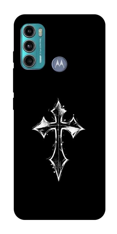Чохол itsPrint Cross для Motorola Moto G60, black, купити оптом з доставкою