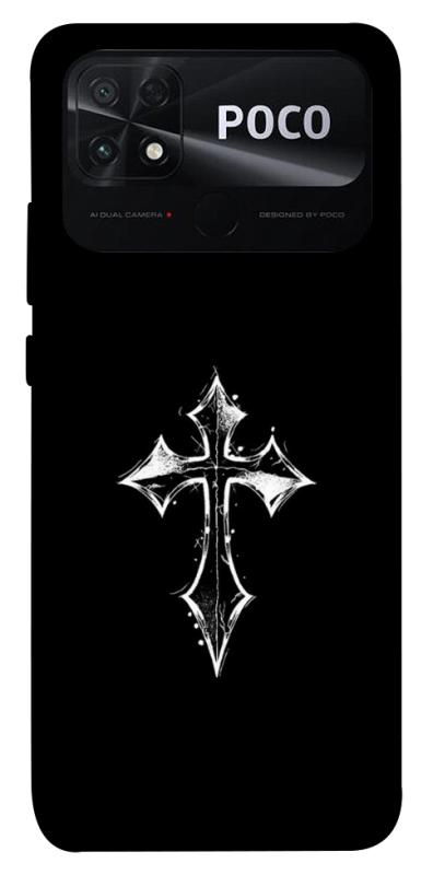 Чехол itsPrint Cross для Xiaomi Poco C40, black, купить оптом с доставкой