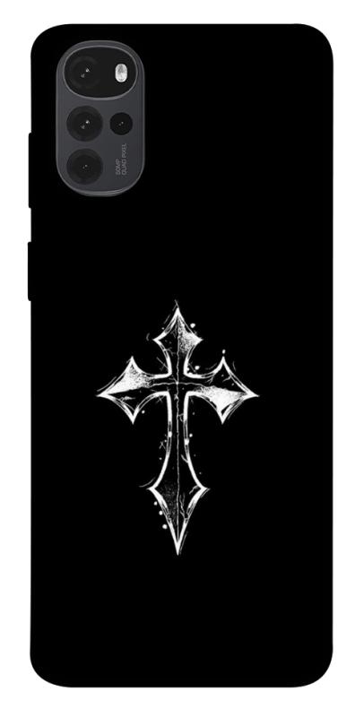 Чохол itsPrint Cross для Motorola Moto G22, black, купити оптом з доставкою