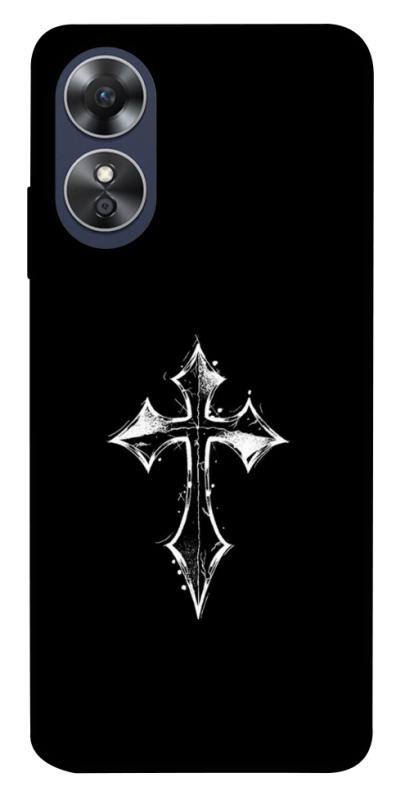 Чохол itsPrint Cross для Oppo A17, black, купити оптом з доставкою
