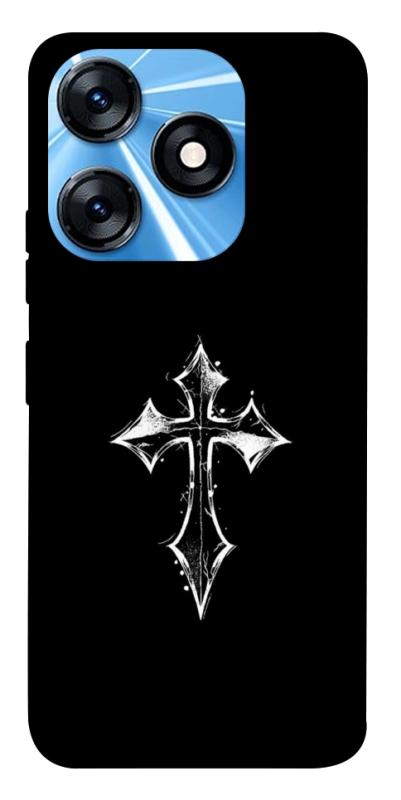 Чехол itsPrint Cross для TECNO Spark 10 Pro, black, купить оптом с доставкой