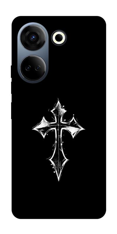 Чехол itsPrint Cross для TECNO Camon 20 Pro (CK7n), black, купить оптом с доставкой