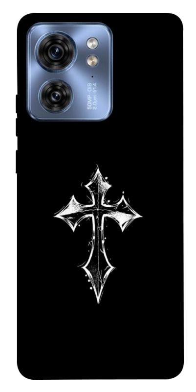 Чохол itsPrint Cross для Motorola Edge 40, black, купити оптом з доставкою