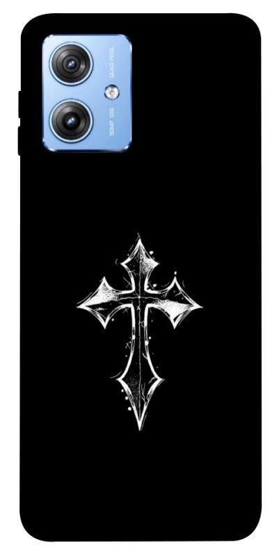Чохол itsPrint Cross для Motorola Moto G84, black, купити оптом з доставкою