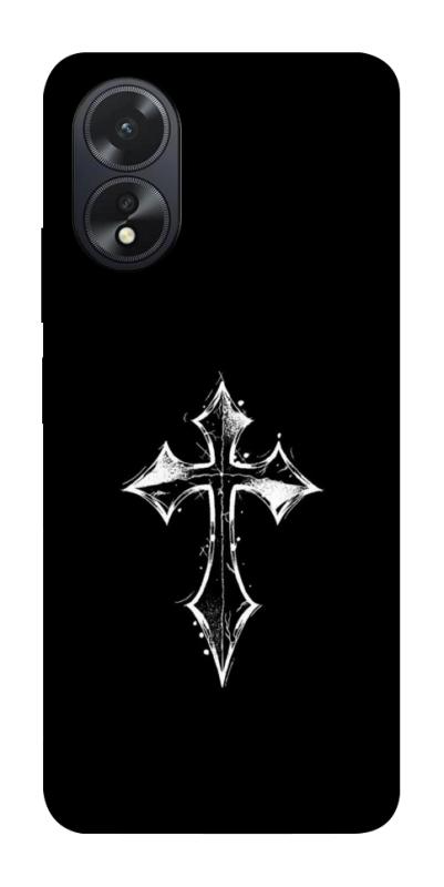 Чохол itsPrint Cross для Oppo A38, black, купити оптом з доставкою