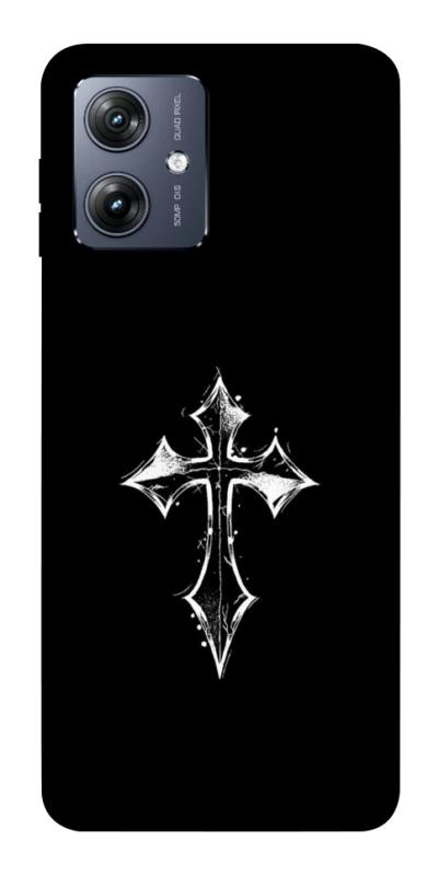 Чохол itsPrint Cross для Motorola Moto G54, black, купити оптом з доставкою