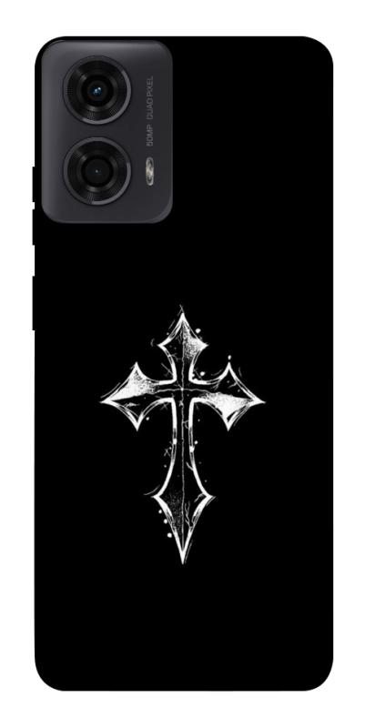 Чохол itsPrint Cross для Motorola Moto G24, black, купити оптом з доставкою