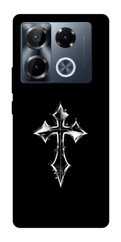 Чехол itsPrint Cross для Infinix Note 40 Pro 4G, black, купить оптом с доставкой