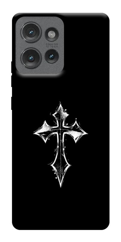Чохол itsPrint Cross для Motorola Edge 50, black, купити оптом з доставкою