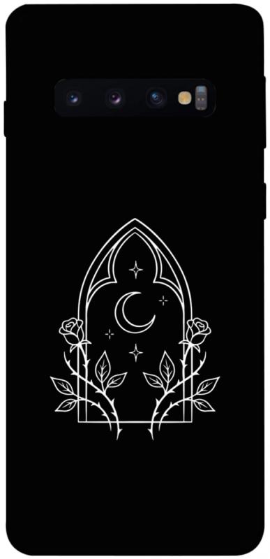 Чохол itsPrint Gothic roses для Samsung Galaxy S10, black, купити оптом з доставкою