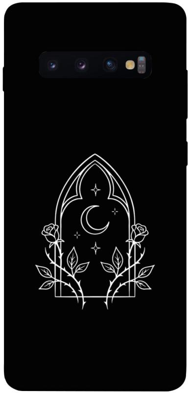 Чохол itsPrint Gothic roses для Samsung Galaxy S10+, black, купити оптом з доставкою