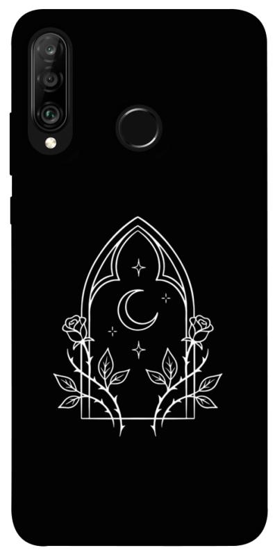 Чохол itsPrint Gothic roses для Huawei P30 lite, black, купити оптом з доставкою
