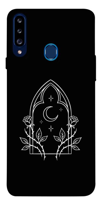Чохол itsPrint Gothic roses для Samsung Galaxy A20s, black, купити оптом з доставкою