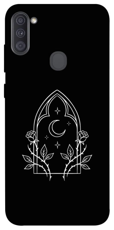 Чехол itsPrint Gothic roses для Samsung Galaxy A11, black, купить оптом с доставкой