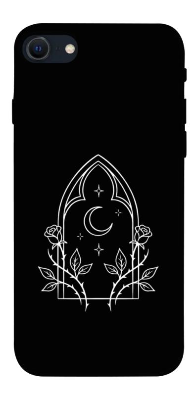 Чехол itsPrint Gothic roses для Apple iPhone SE (2020), black, купить оптом с доставкой