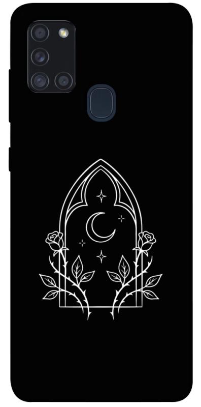 Чохол itsPrint Gothic roses для Samsung Galaxy A21s, black, купити оптом з доставкою