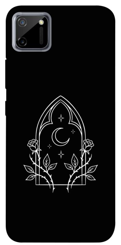 Чехол itsPrint Gothic roses для Realme C11, black, купить оптом с доставкой