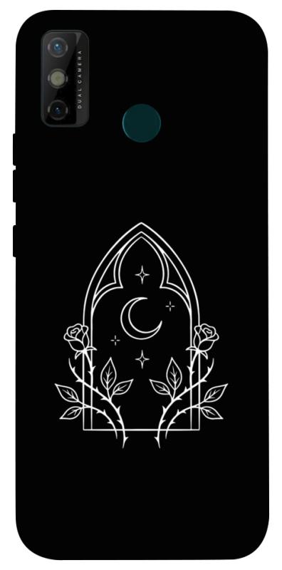 Чохол itsPrint Gothic roses для TECNO Spark 6 Go, black, купити оптом з доставкою