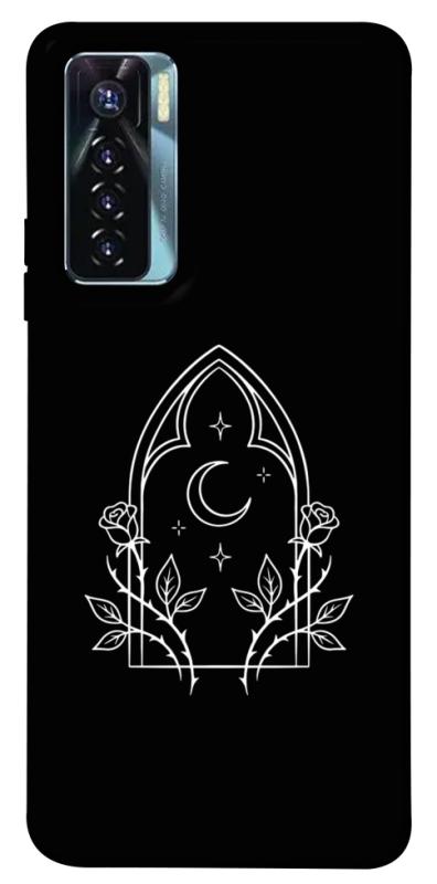 Чохол itsPrint Gothic roses для TECNO Camon 17 Pro, black, купити оптом з доставкою