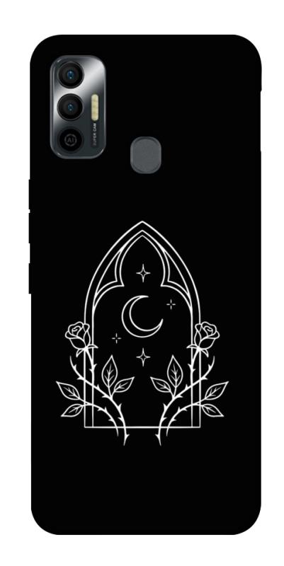Чохол itsPrint Gothic roses для TECNO Spark 7, black, купити оптом з доставкою