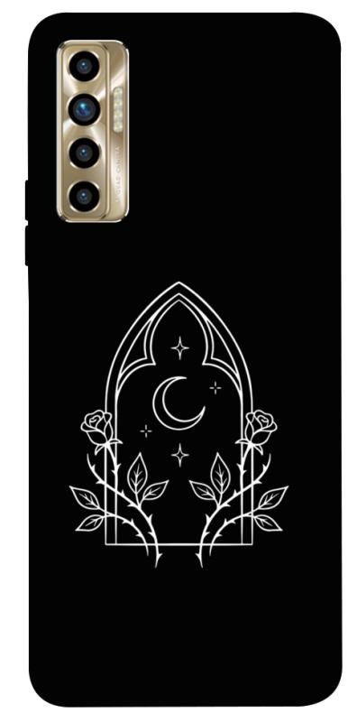 Чохол itsPrint Gothic roses для TECNO Camon 17P, black, купити оптом з доставкою