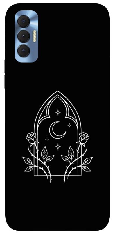 Чехол itsPrint Gothic roses для TECNO Spark 8P, black, купить оптом с доставкой