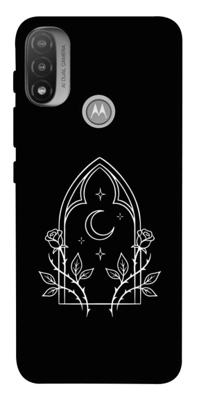 Чохол itsPrint Gothic roses для Motorola Moto E20, black, купити оптом з доставкою