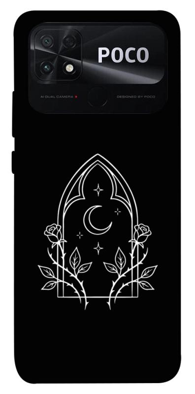 Чохол itsPrint Gothic roses для Xiaomi Poco C40, black, купити оптом з доставкою