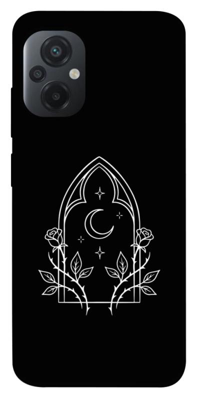 Чехол itsPrint Gothic roses для Xiaomi Poco M5, black, купить оптом с доставкой