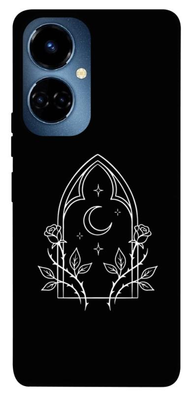 Чехол itsPrint Gothic roses для TECNO Camon 19 (CI6n) / 19 Pro (CI8n), black, купить оптом с доставкой