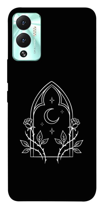 Чохол itsPrint Gothic roses для Infinix Hot 12 Play, black, купити оптом з доставкою
