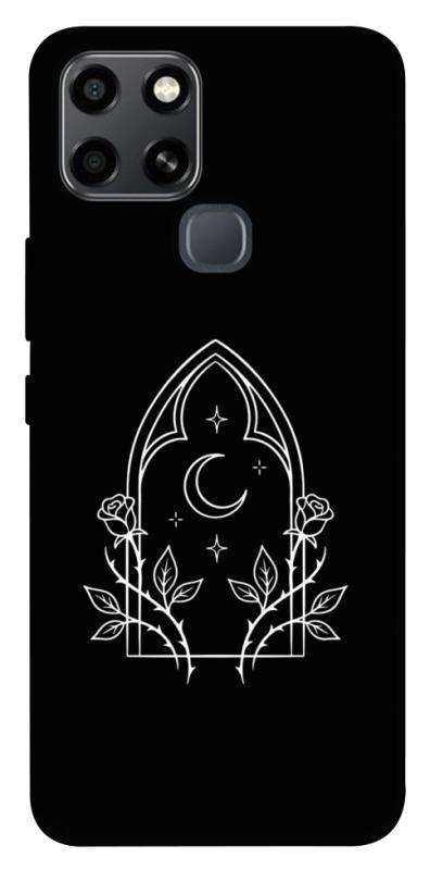 Чехол itsPrint Gothic roses для Infinix Smart 6, black, купить оптом с доставкой