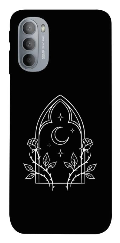 Чохол itsPrint Gothic roses для Motorola Moto G31, black, купити оптом з доставкою