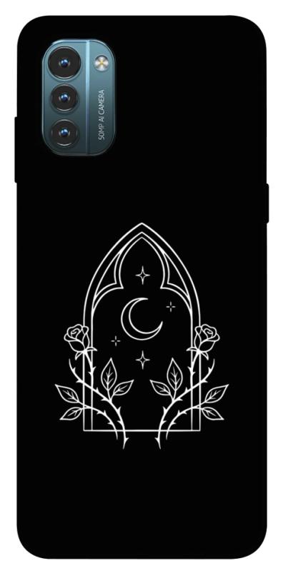 Чохол itsPrint Gothic roses для Nokia G21, black, купити оптом з доставкою