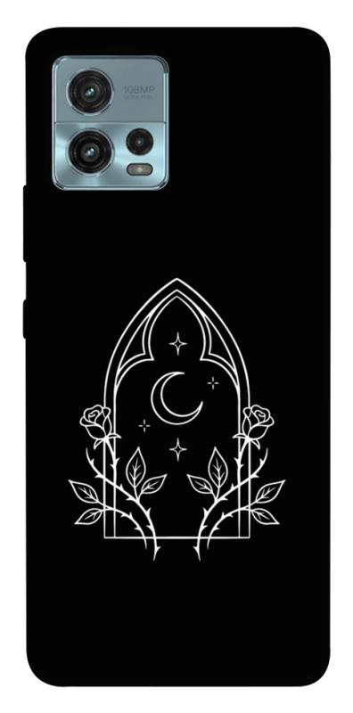 Чохол itsPrint Gothic roses для Motorola Moto G72, black, купити оптом з доставкою