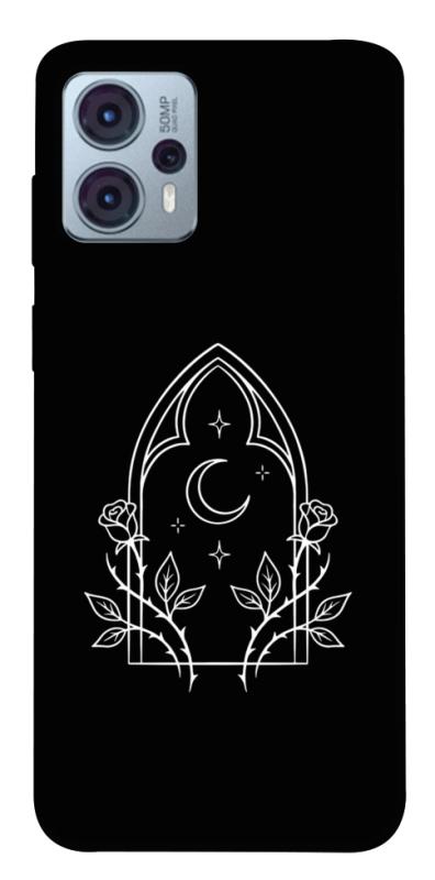Чохол itsPrint Gothic roses для Motorola Moto G23, black, купити оптом з доставкою