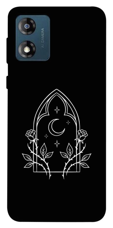 Чохол itsPrint Gothic roses для Motorola Moto E13, black, купити оптом з доставкою