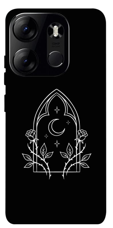 Чохол itsPrint Gothic roses для Tecno Spark Go 2023, black, купити оптом з доставкою