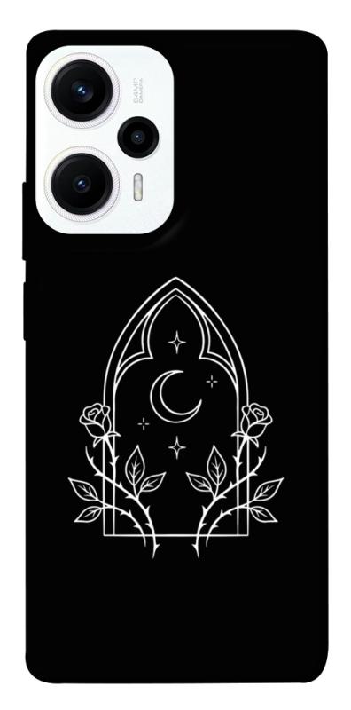 Чохол itsPrint Gothic roses для Xiaomi Poco F5 / Note 12 Turbo, black, купити оптом з доставкою