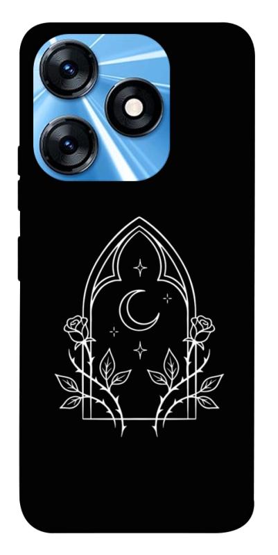 Чохол itsPrint Gothic roses для TECNO Spark 10 Pro, black, купити оптом з доставкою