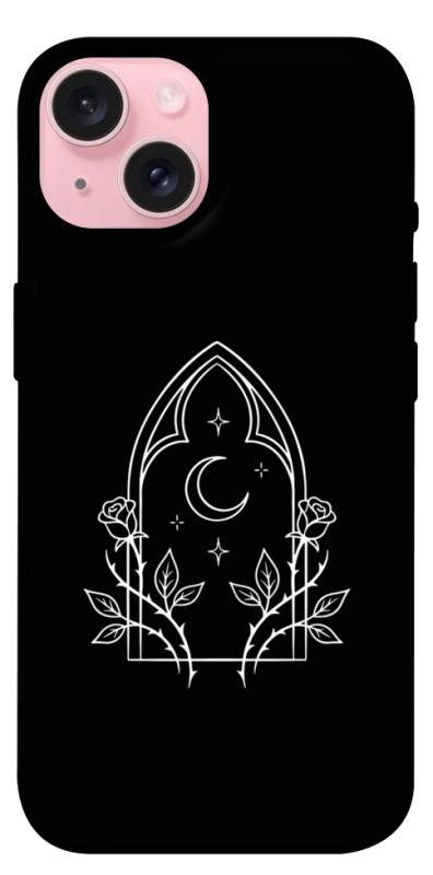 Чохол itsPrint Gothic roses для Apple iPhone 15 (6.1"), black, купити оптом з доставкою