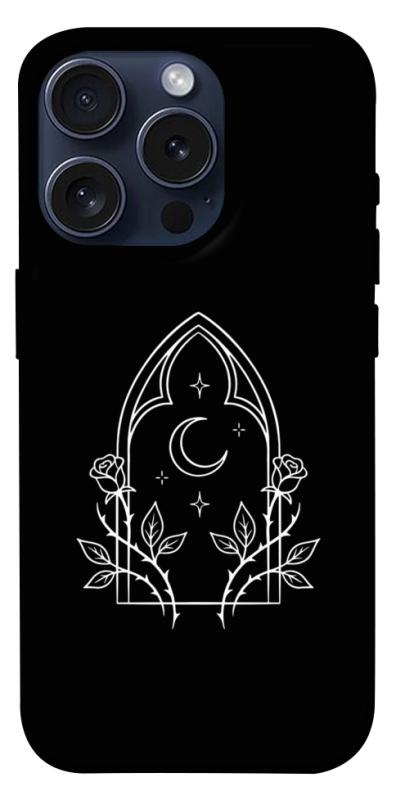 Чохол itsPrint Gothic roses для Apple iPhone 15 Pro (6.1"), black, купити оптом з доставкою