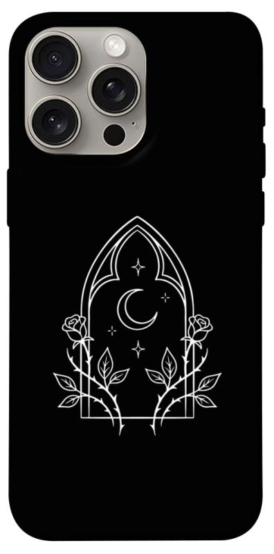 Чохол itsPrint Gothic roses для Apple iPhone 15 Pro Max (6.7"), black, купити оптом з доставкою