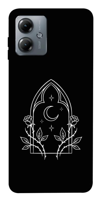 Чохол itsPrint Gothic roses для Motorola Moto G14, black, купити оптом з доставкою
