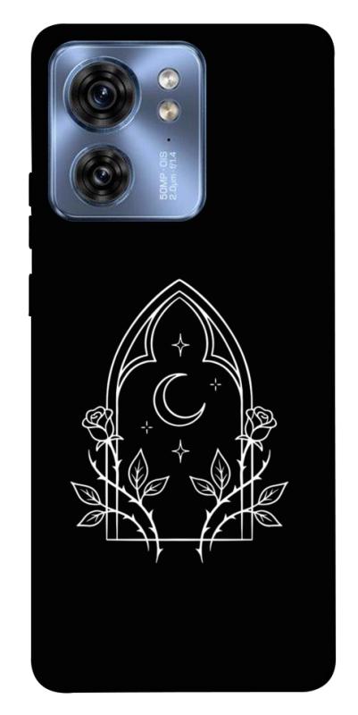 Чохол itsPrint Gothic roses для Motorola Edge 40, black, купити оптом з доставкою
